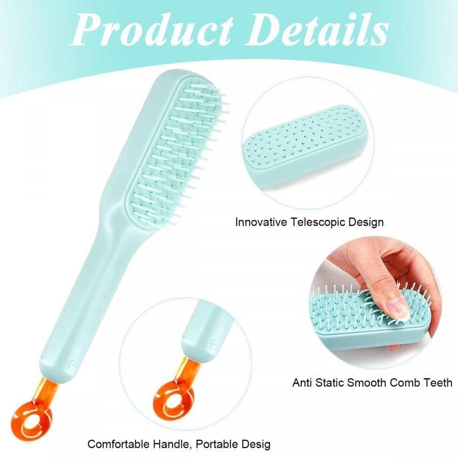 Self-Cleaning Anti-Static Massage Comb – Smooth, Shiny & Tangle-Free Hair Instantly!